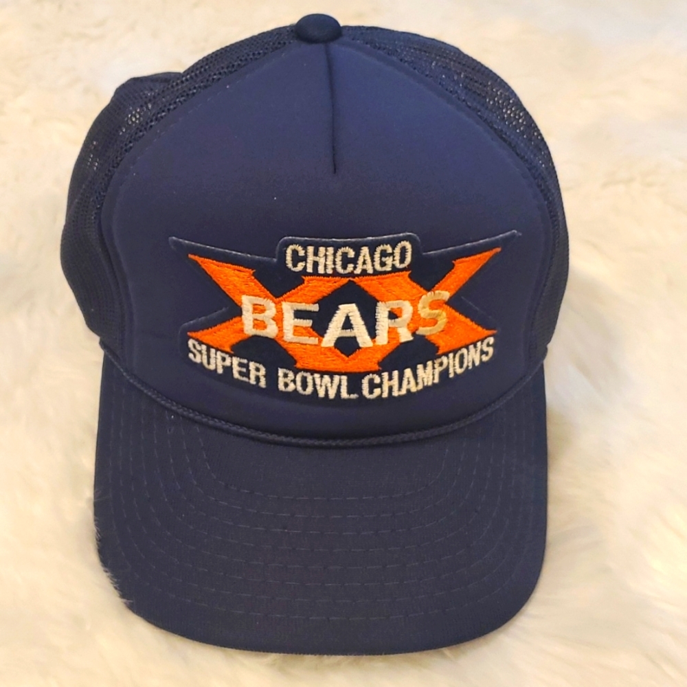 1986 Vintage Chicago Bears Super Bowl Champion hat Baseball cap Y2K